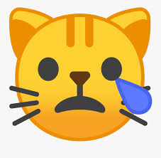 Sweet emoji for the cat lover. Great Crying Cat Face Icon Cat Emoji Sad Free Transparent Clipart Clipartkey