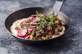 I used a different, but almost the same recipe for the salad and hummus (didn't have chickpeas so had to sub with another bean). Hummus With Spiced Ground Lamb Waves In The Kitchen