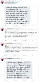 On thursday, d'elia's team released what they claimed were emails between him and some of the accusers in an attempt to help clear his name, per page six. Chris D Elia Sexual Misconduct Allegations Know Your Meme