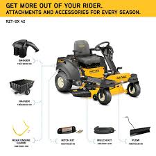 Use our parts diagram tool below to find the parts you need for your machine. Cub Cadet Rzt Sx 42 Kh Zero Turn Mower