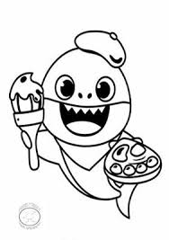 Baby Shark Para Colorear