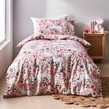Shop for star wars microfiber comforter online at target. Floral Horse Reversible Quilt Cover Set Single Bed Kmart