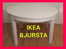 Ikea bjursta xxl esstisch stühle bank schwarzbraun. Ikea Bjursta Tisch Rund Weiss Ausziehbar Massiv Wie Neu Rar Selten Oval Eur 155 00 Picclick De