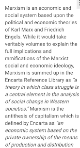 Everyone would have equal financial and social status, equal rights, opportunities, and freedoms. What Is Marxism How Is It Difference From Communism And Socialism Brainly In