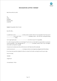 Cover letter format pick the right format for your situation. Resignation Letter Format Template Templates At Allbusinesstemplates Com