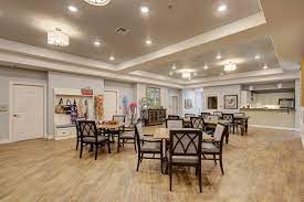 Memory Care Dining Room Set Up With Recessed Lighting The Ridglea Senior Living Set Up Recessed Lighting Dining Room Set Living Room Lighting