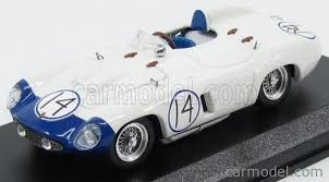 Check spelling or type a new query. Art Model Art322 Scale 1 43 Ferrari 857 S Spider N 14 Cuba 1957 P Hill White Blue