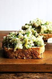 Smoked Trout And Avocado Salad Toasts Alexandra S Kitchen Recipe Smoked Trout Recipe Smoked Trout Canned Fish Recipes