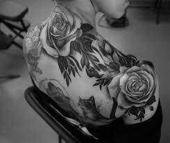 This artist typically uses black ink but definitely has some colors mixed in for a soft wash of pigment. Always Forever Tattoo Studio Tattoos By Holly Azzara