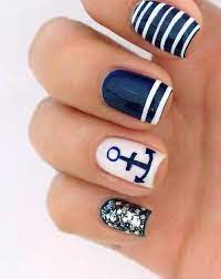 Hay una gran variedad de encantadores estilos en este tema para decorar las uñas. Marineras Manicura De Unas Unas Nauticas Unas Marinas
