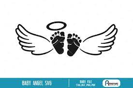 Baby Angel Svg A Baby Feet With Wings Vector File 190481 Svgs Design Bundles