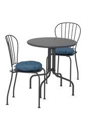 Lacko Tisch 2 Stuhle Aussen Grau Ikea Deutschland Gartenmobel Stuhlpolster Schmiedeeiserne Gartenmobel
