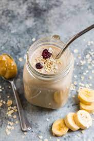 Blend mango, oats, yogurt, orange juice, and banana together to make this recipe for a delicious breakfast smoothie. Oatmeal Smoothie With Peanut Butter And Banana Wellplated Com