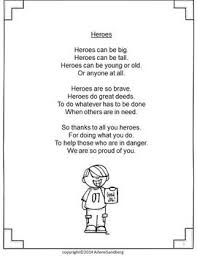 9 11 And Everyday Hero Poetry Packet Everyday Heroes Writing Units Hero