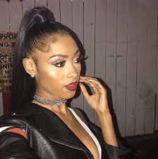 Up Ponytail Laid Edges Bombshell Hair Weave Ponytail Hairstyles Hair Styles