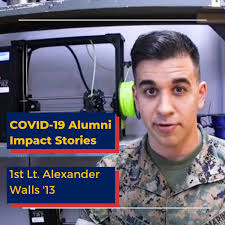 1st Lt. Alexander Walls '13 Leads Troops in Producing Personal Protective  Equipment