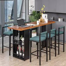 The accuweather shop is bringing you great deals on lots of overstock.com coffee tables including modern nesting. Bar Table Household Coffee Shop Multi Function Bar Table And Chair Combination Living Room Simple Wall And Window Solid Wood Hig Aliexpress