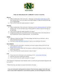 Https Www Snc Edu Health Local Free Covid 19 Test Sites Pdf