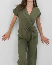 Kadin Haki Baglamali Keten Tulum Https Ift Tt 2kuvaxr Shirt Dress Wrap Dress Fashion