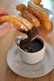 Churros Con Chocolate Food Churros Con Chocolate Mexican Food Recipes
