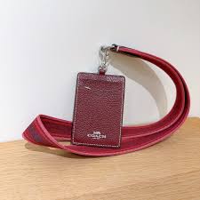 Coach id Lanyard 番工掛頸卡片套證件套, 名牌, 手袋及銀包- Carousell