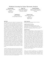 We did not find results for: Pdf Multitask Learning For Laban Movement Analysis