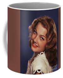 Anne Baxter, Vintage Movie Star #3 Coffee Mug by Esoterica Art Agency