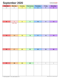 2020 new york numbers lottery results calendar. September 2020 Calendar Templates For Word Excel And Pdf
