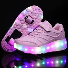 Led Roller Skate Sneakers Kid Shoes Light Up Shoes Girls Sneakers