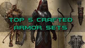 Top 5 Crafted Armor Sets Elder Scrolls Online Youtube