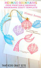 Coloring pages are fun for children of all ages and are a great educational tool that helps children develop fine motor skills, creativity and color recognition! Mermaid Bookmarks Free Printable Bookmark Craft Mermaid Crafts Mermaid Bookmark