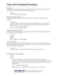 Write an obituary for one character. Comic Book Script Writing Template Example Pdfsimpli