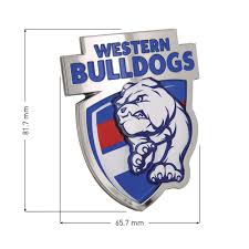 The western bulldogs are a professional australian rules football club that competes in the australian football league, the sport's premier. Western Bulldogs Afl Supporter Logo 3d Chrome Finish Supercheap Auto