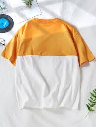 Black And Yellow Cartoon Shirt Two Tone Letters Print Panel T Shirt Bee Yellow Black Affiliate Print Panel Tone Letters Yellow Ad Black Shirt Shirts Printed Shorts