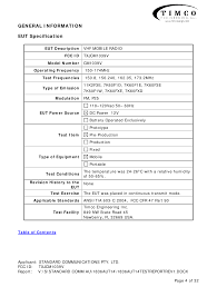 Test pt ssi / sisteme de recipiente ssi schafer : Cm1039v Vhf Mobile Transceiver Test Report Standard Communications Pty