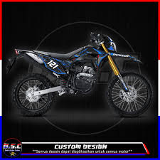 Crf 150l modif ringan untuk trabas. Crf 150 L Full Body Decal Sticker Simple Motif With Splash Blue Shopee Philippines