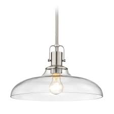 Clear Glass Nautical Pendant Light Satin Nickel Finish 14 Inch Wide At Destination Lighting In 2021 Nautical Pendant Lighting Light Satin Pendant Light