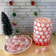 Making holiday decorations with peppermint candy : Diy Peppermint Candle Easy Holiday Decor Project