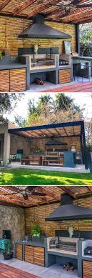 Hausdesigns Quincho Aus Porenbeton Mit Turen Nach Aussen Gartengestaltungsideen In 2020 Build Outdoor Kitchen Backyard Patio Designs Backyard Patio