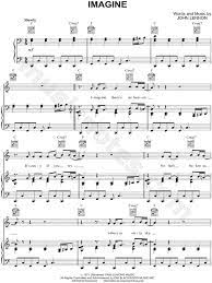 Words & music by john lennon imagine www.sheetfree.com. John Lennon Imagine Sheet Music In C Major Transposable Download Print Piano Sheet Music Free Sheet Music Imagine John Lennon