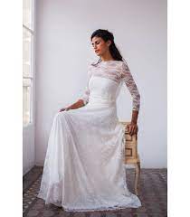 Say 'yes' to your wedding dress, bridesmaid dress, or wedding guest outfit in this board! Vintage Long Sleeve Ivory Lace Wedding Dress Frida Bohemian Mimetikbcn