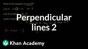In this lesson, we will look at questions related to perpendicular line equation. Writing Equations Of Perpendicular Lines Analytic Geometry Video Khan Academy