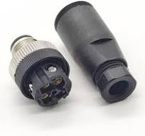 M12 8-Pin Right Angle Connector - IP67 Rated For Sensors (60V/4A)