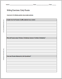 Early Russia Writing Exercises Student Handouts Writing Exercises Essay Questions This Or That Questions