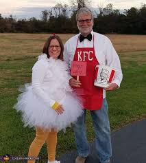 I have made 3 of these costumes now, everybody wants to be a chicken halloween halloween make diy halloween costumes halloween 2019 rooster costume. Colonel Sanders His Chicken Costume Unique Diy Costumes