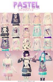 Pin on the sims 4 cc clothing female. Sweaters Color Pastel Kawaii Package Sims 4 Anime Sims 4 Sims Mods