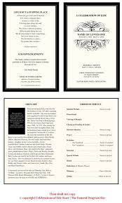 Signature Monogram Frame Program Template Celebration Of Life Funeral Program Template Program Template