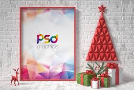 Free Christmas Poster Psd Mockup Psd Graphics Free Photoshop Mockup Psd Christmas Poster Flyer Mockup Free Poster Mockup Free Mockup Free Psd
