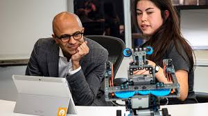 Satya nadella grew up in hyderabad and completed his electrical engineering at mangalore university in the year 1988. Empowerment Microsoft