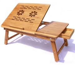 Andalso Wooden E Table Laptop Stand Cooling Pad In Gold Color Buy Best Wooden Type Laptop Stand Cooling Pad Multi Function Bed Tray Table Bed Tray Table